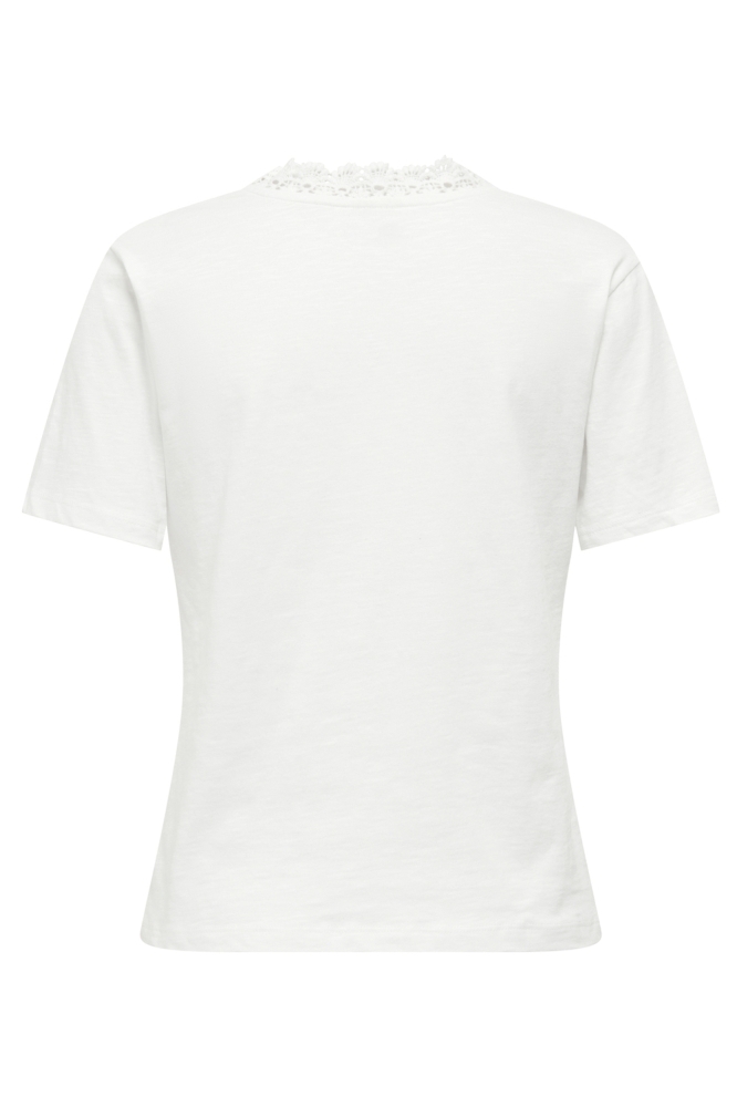 JDYSALVA LIFE S/S V-NECK TOP JRS DI 15351484 CLOUD DANCER